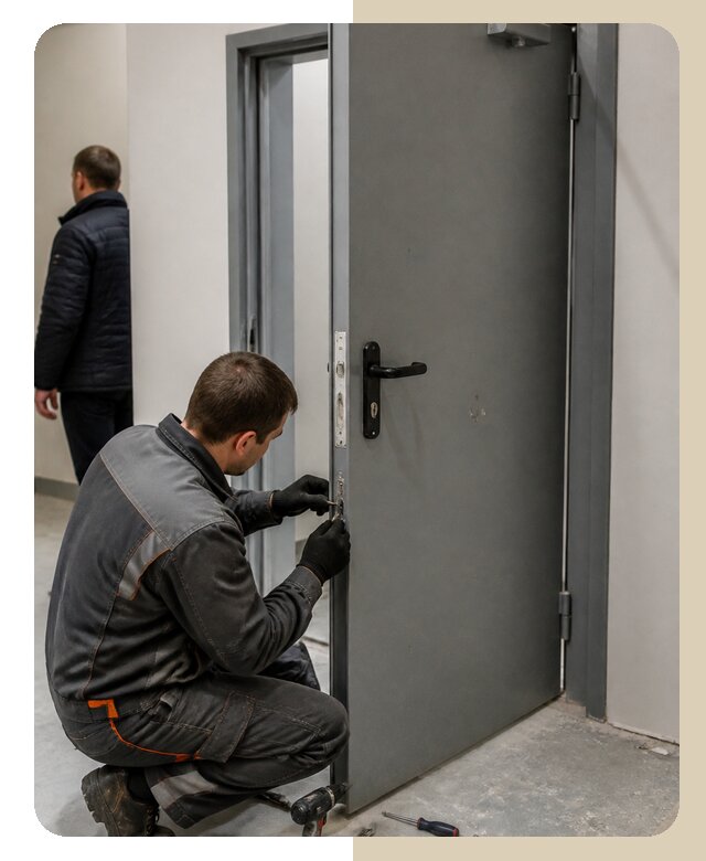 Ремонт противопожарной двери в Луге по цене 6702 р. | Дверной
